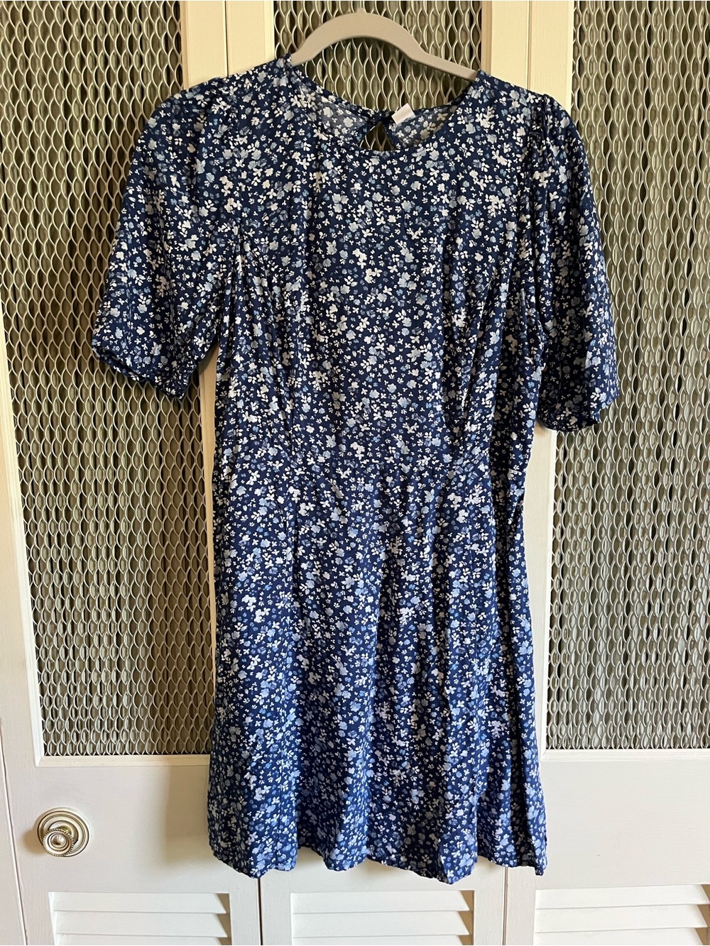 Old Navy Navy Blue Floral Mini Dress
